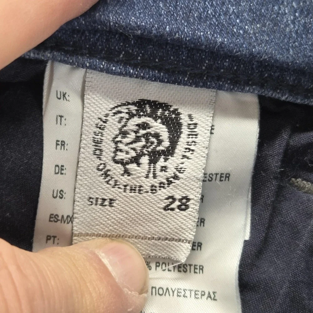 Diesel Jeans Mens 28x30 Blue Sleenker Slim Skinny Button Fly Stretch Denim 084UI